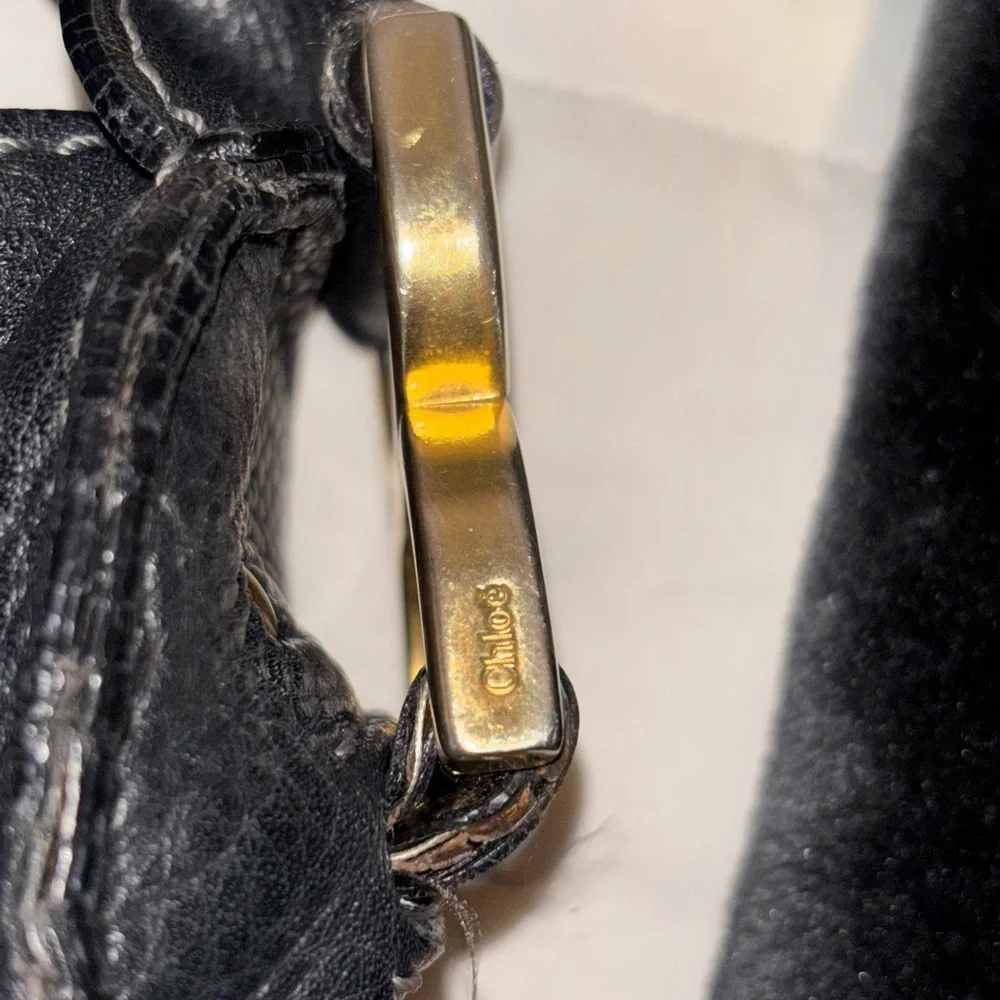 Chloe Elegant Marcie Black Leather Bag - Picture 13 of 16